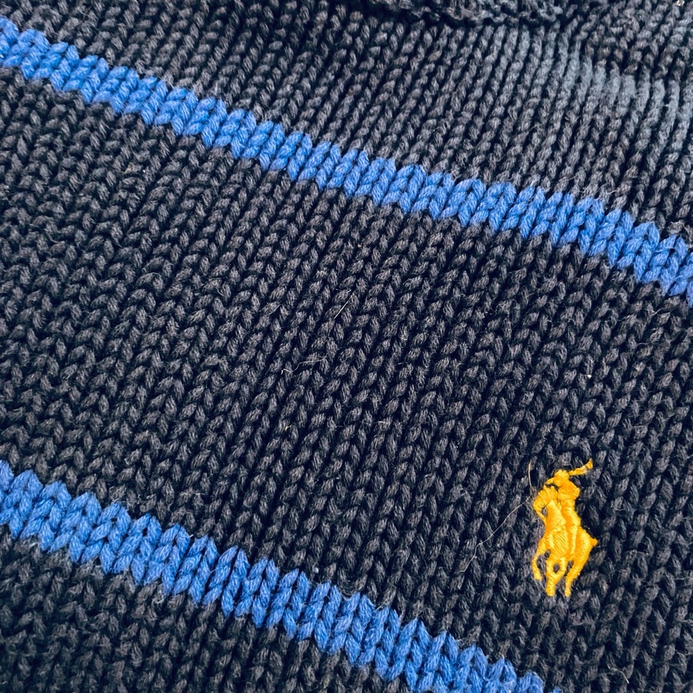 Preppy Rugby Striped Cotton Crewneck - Polo Ralph Lauren- Kids S